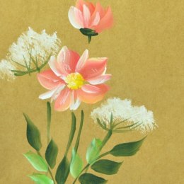 Torebka Świąteczna na prezent malowana ręcznie piękny wzór Kwiaty Torba Ś