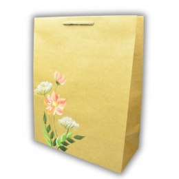 Torebka ręcznie malowana na prezent piękny wzór Kwiaty Torba D artystyczna