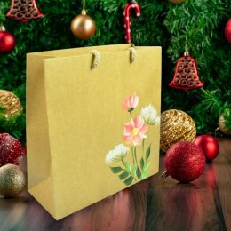 Torebka ręcznie malowana na prezent piękny wzór Kwiaty Torba D artystyczna