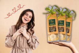 Upominek zestaw herbata i konfitura z róży elegancki podarunek na prezent