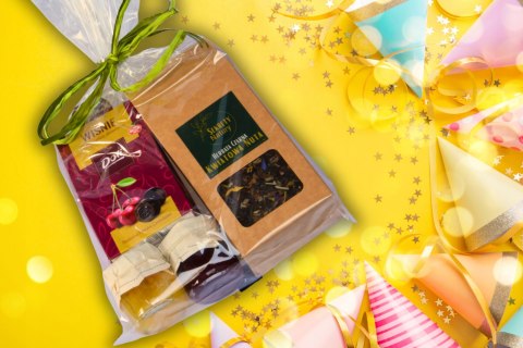Zestaw prezentowy herbata, konfitury i wiśnie Doti - elegancki upominek